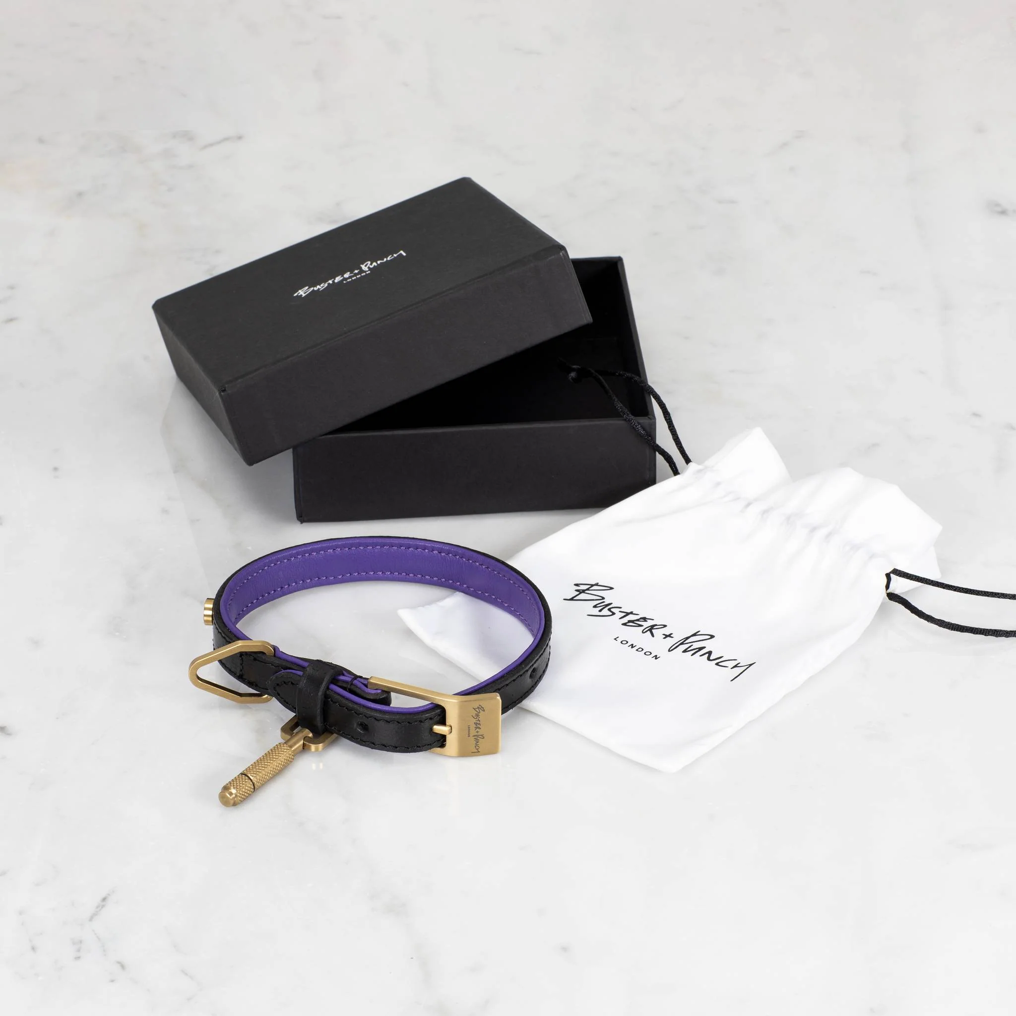 DOG COLLAR / CROSS / BLACK / PURPLE - Image 16