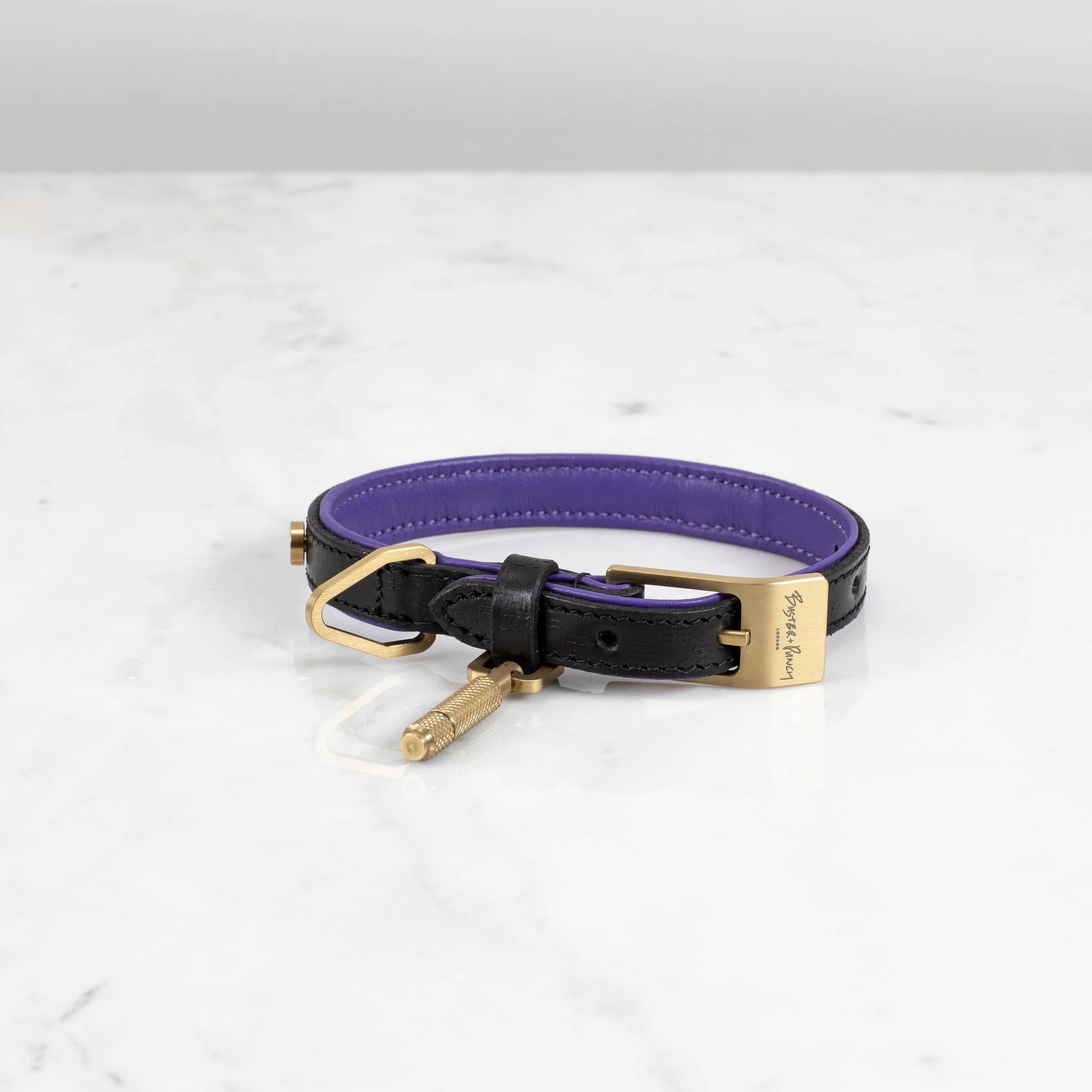DOG COLLAR / CROSS / BLACK / PURPLE - Image 18