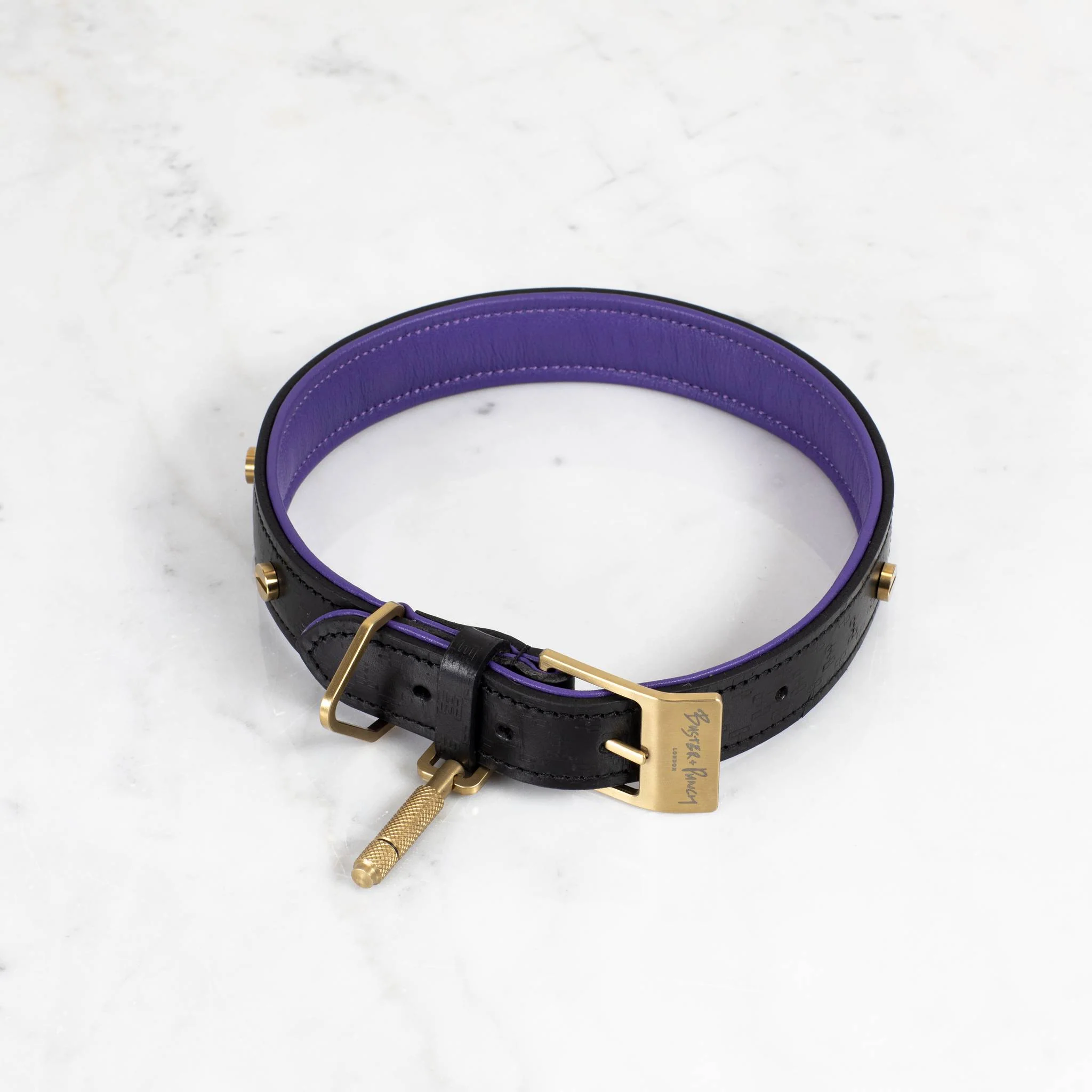 DOG COLLAR / CROSS / BLACK / PURPLE - Image 22