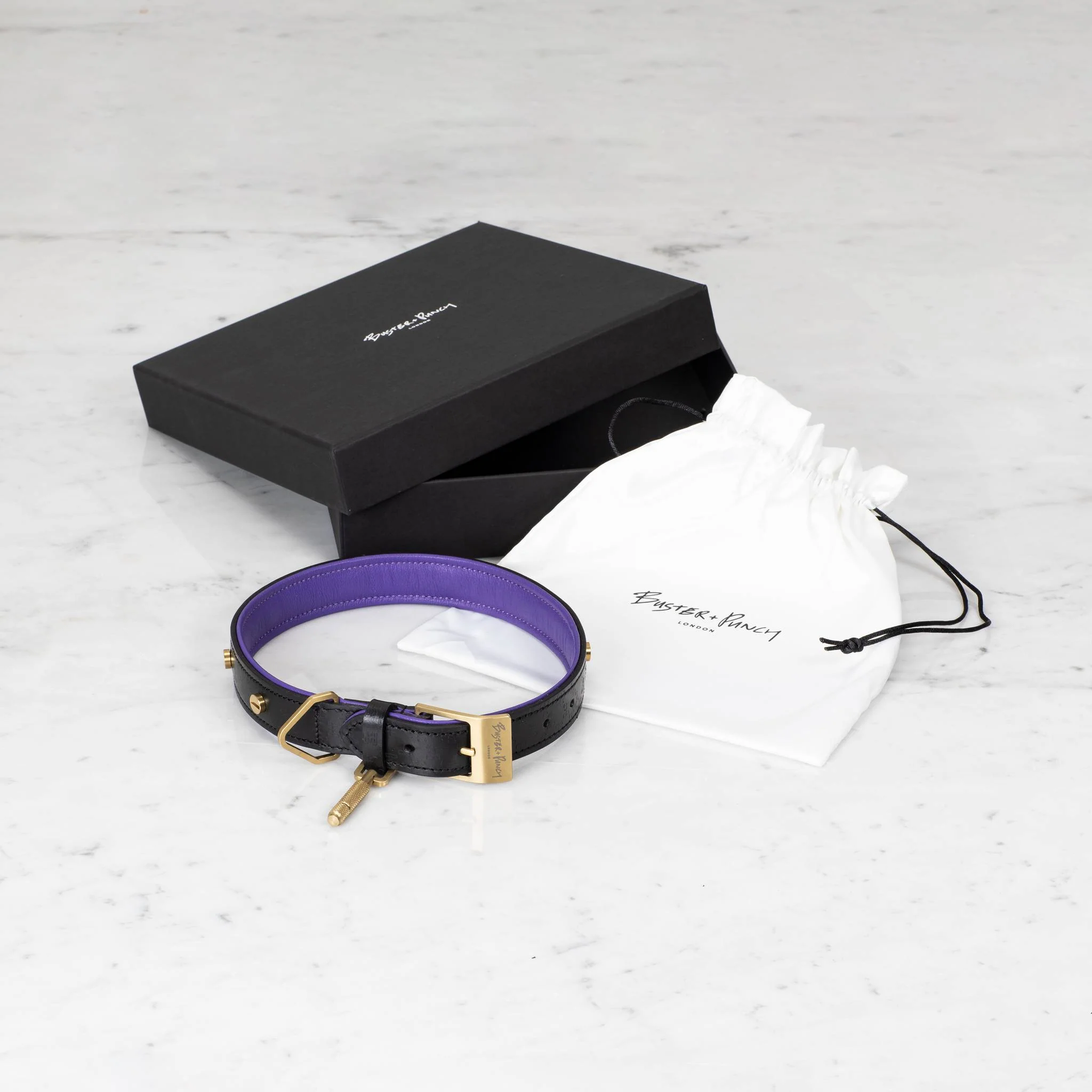 DOG COLLAR / CROSS / BLACK / PURPLE - Image 24