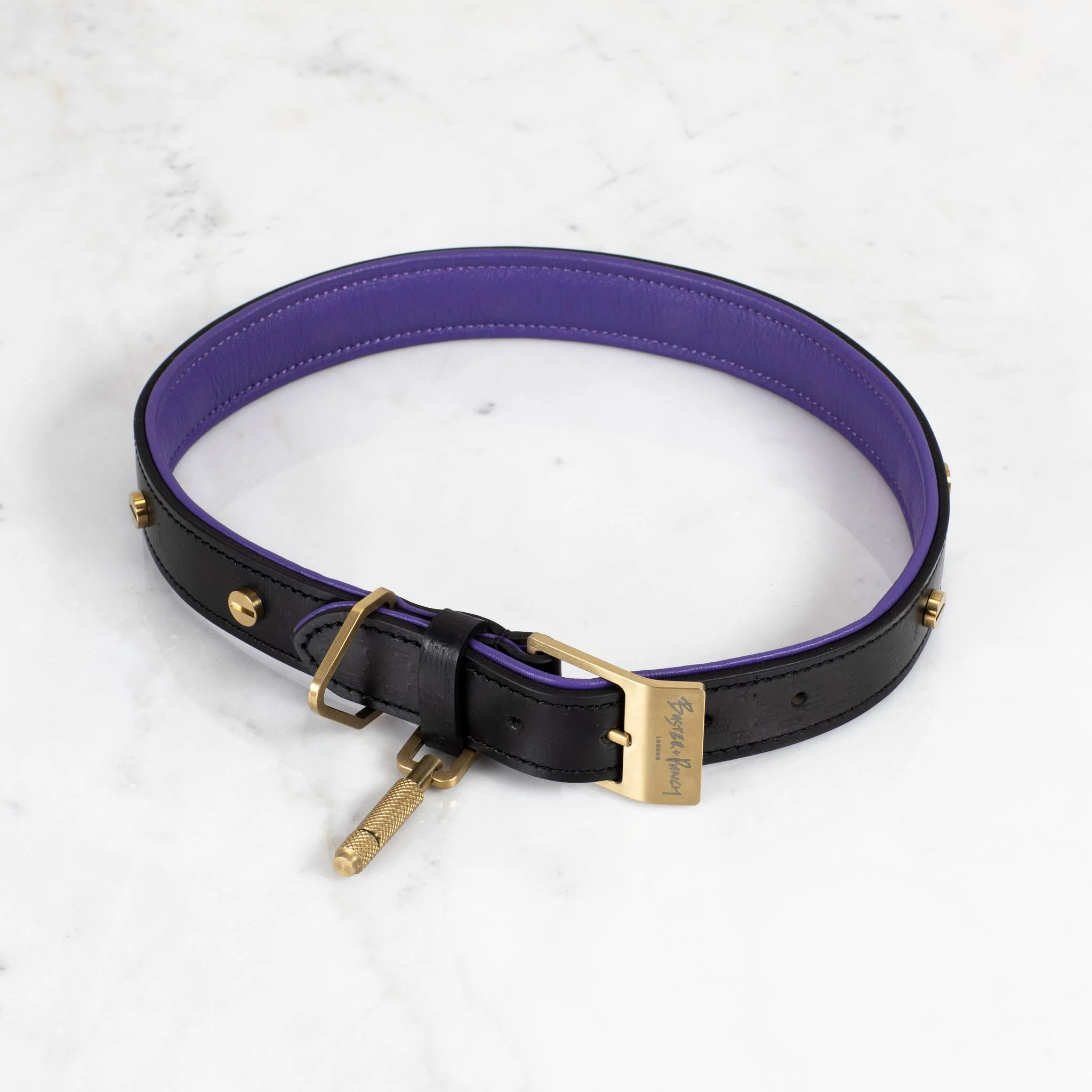 DOG COLLAR / CROSS / BLACK / PURPLE - Image 27