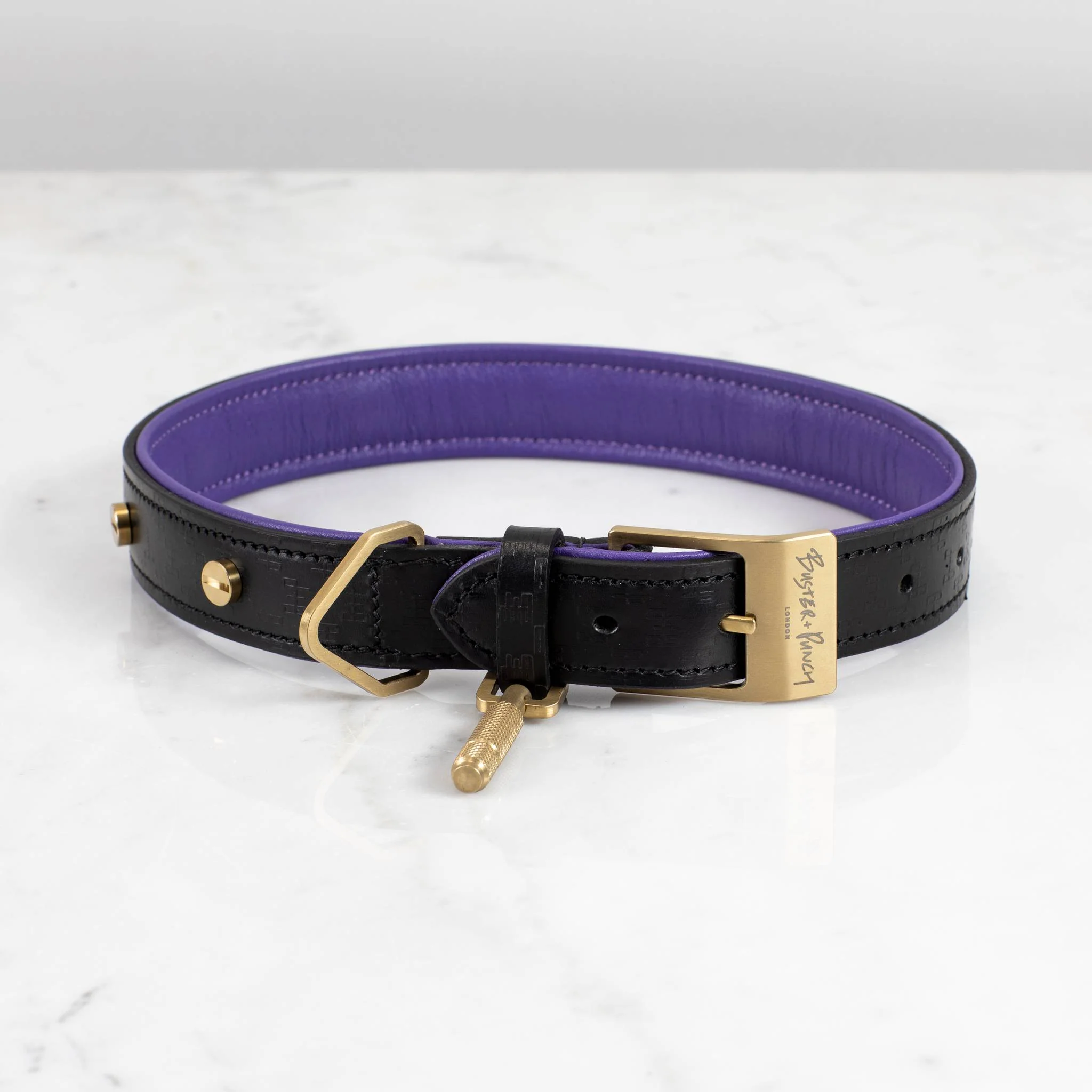 DOG COLLAR / CROSS / BLACK / PURPLE - Image 29