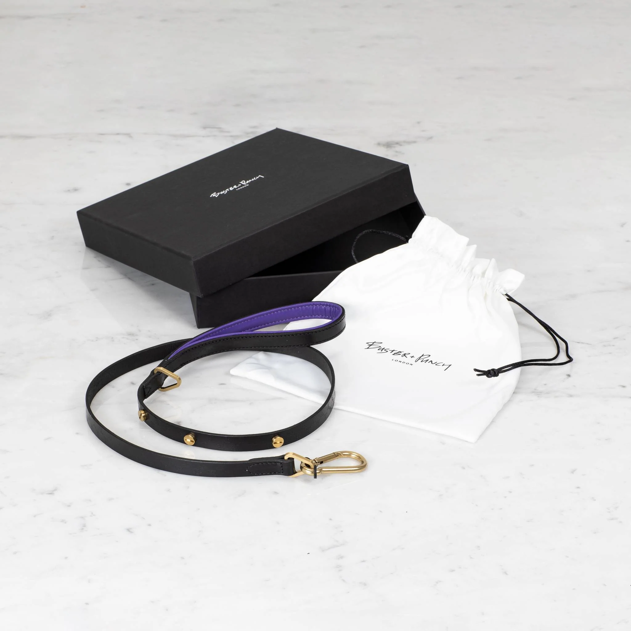 DOG LEAD / CROSS / BLACK / PURPLE - Image 7