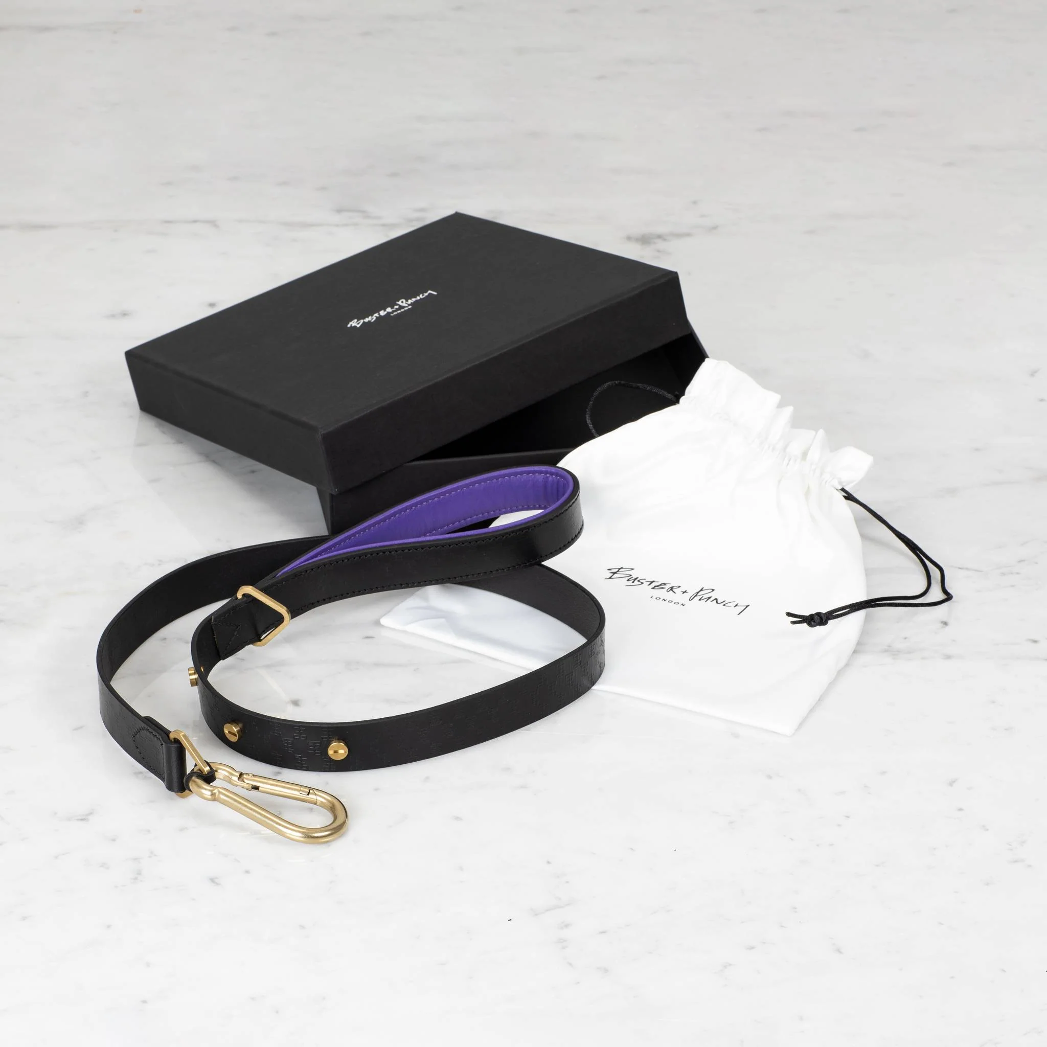 DOG LEAD / CROSS / BLACK / PURPLE - Image 9