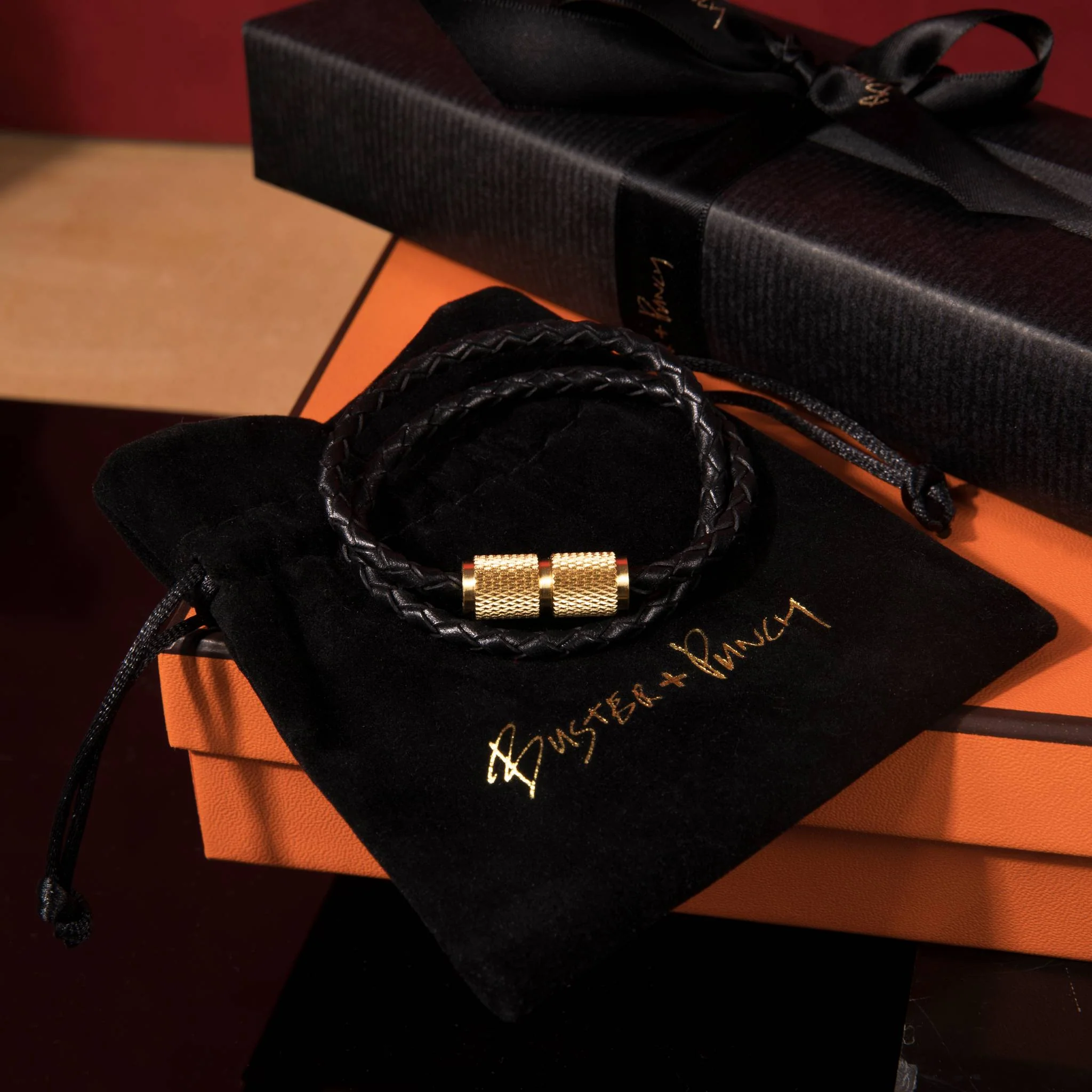 DOUBLE BRACELET / BLACK / BRASS - Image 5