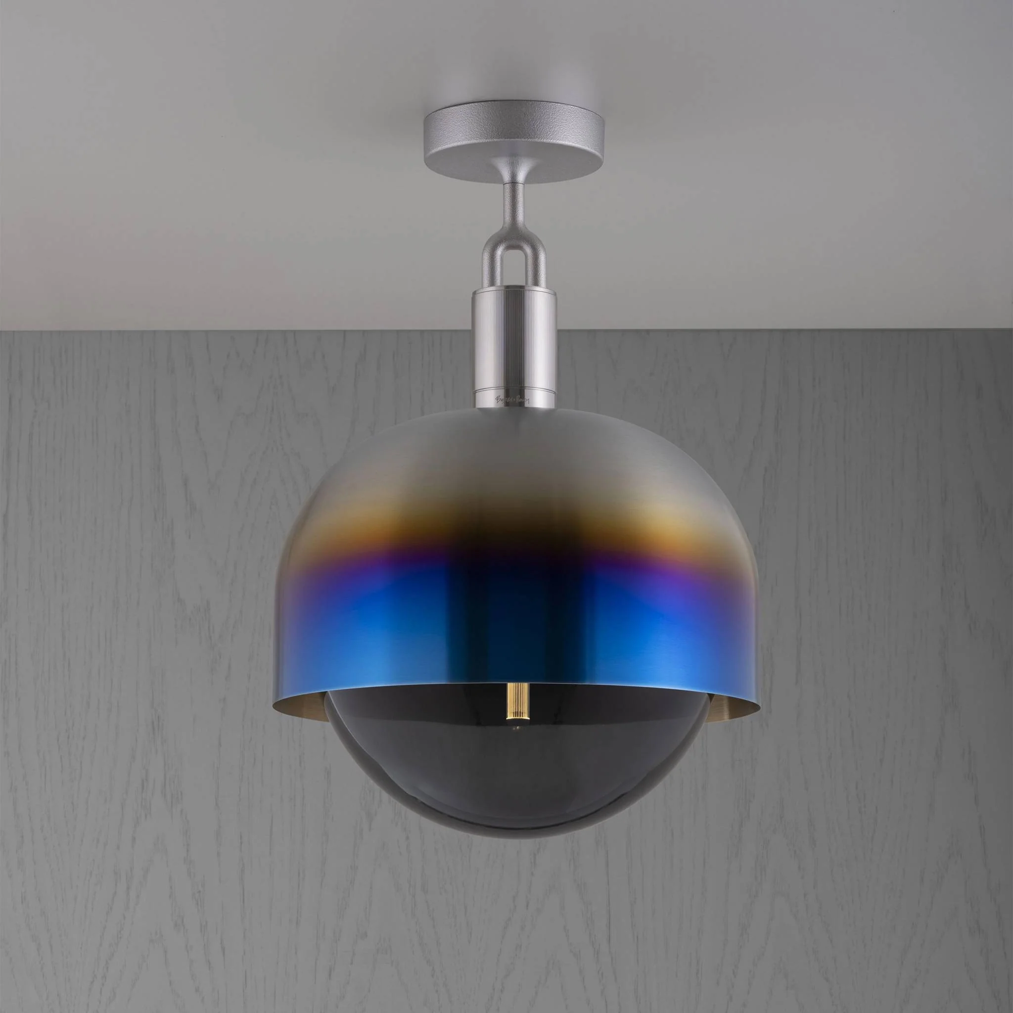 FORKED CEILING / LINEAR / SHADE / GLOBE / SMOKED / LARGE