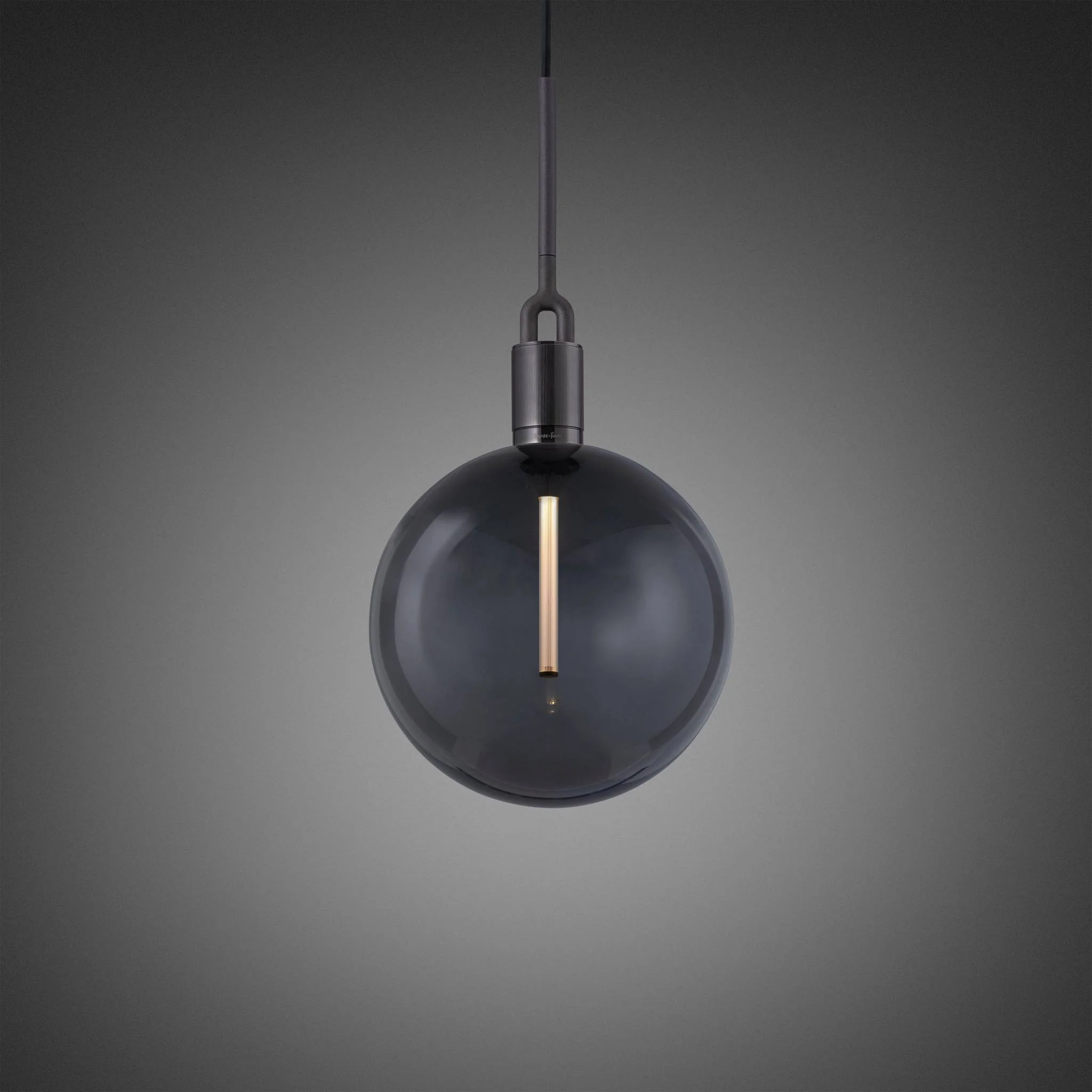 FORKED PENDANT / LINEAR / GLOBE / SMOKED / LARGE
