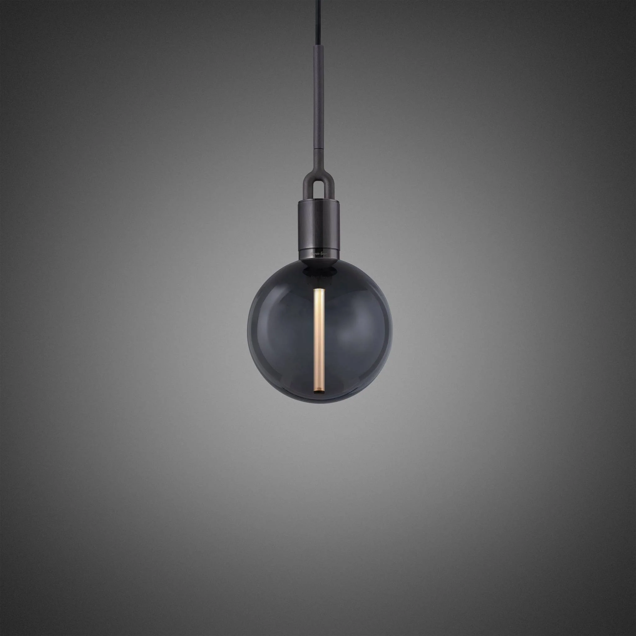 FORKED PENDANT / LINEAR / GLOBE / SMOKED / MEDIUM