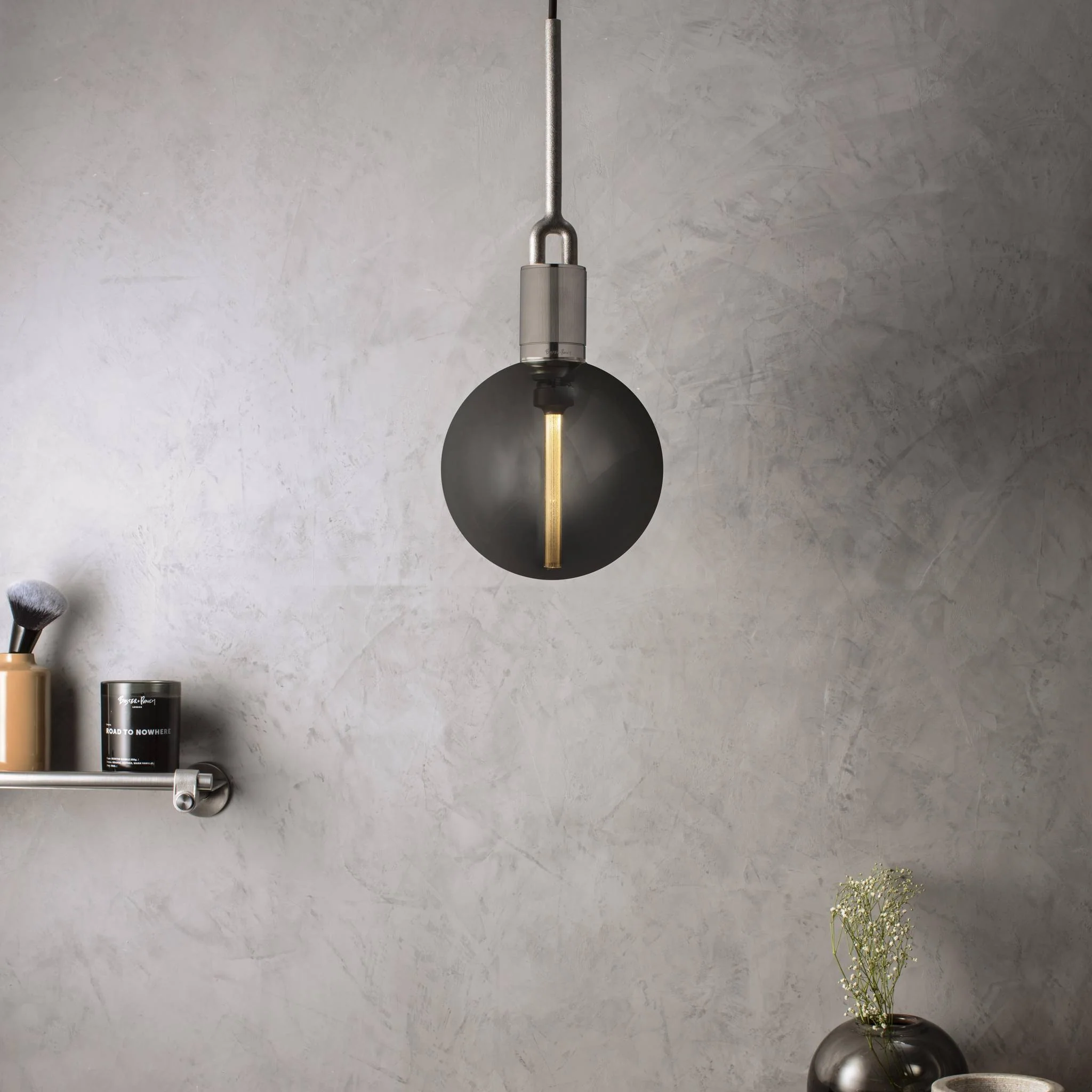 FORKED PENDANT / LINEAR / GLOBE / SMOKED / MEDIUM - Image 3