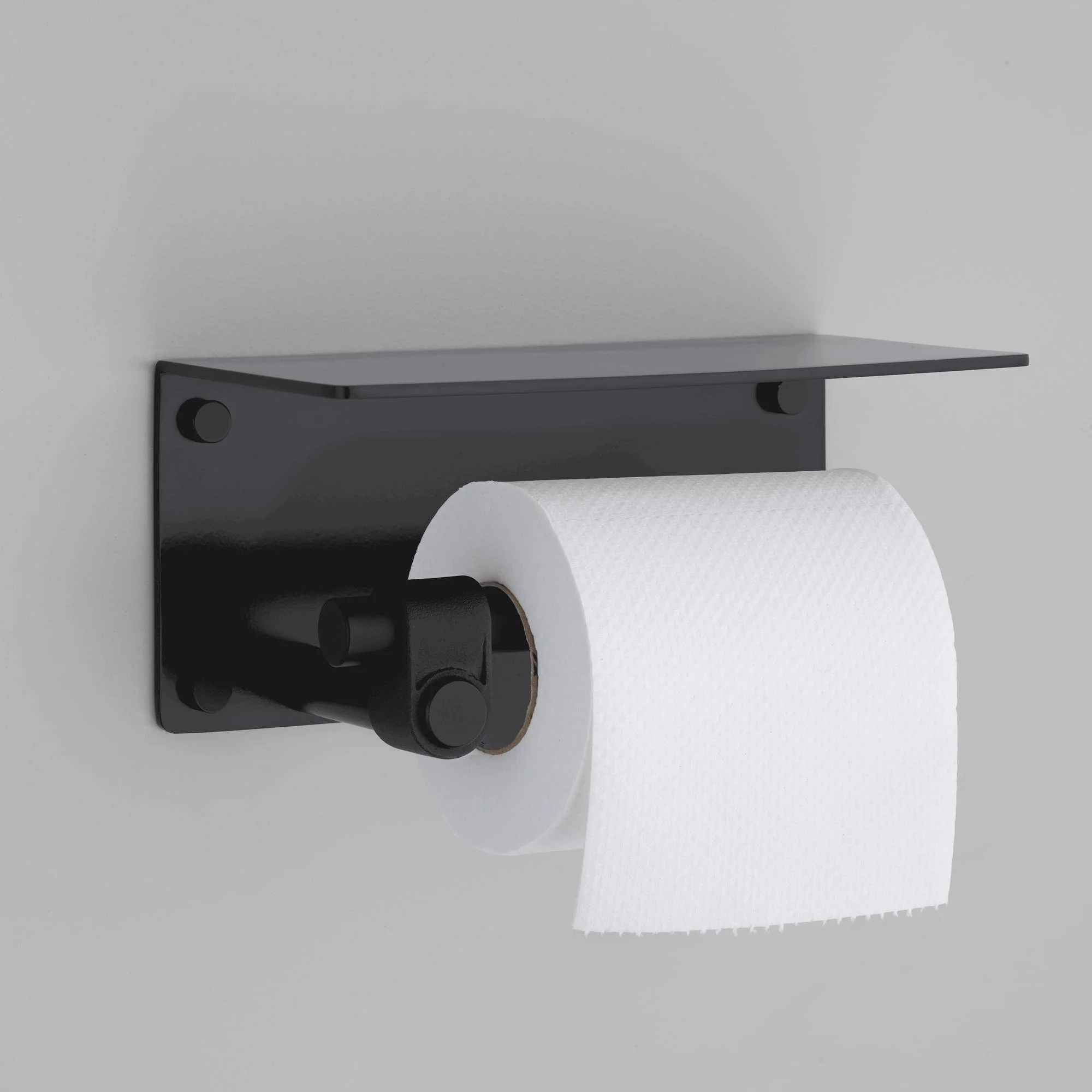 TOILET ROLL HOLDER / WITH SHELF / CAST - Image 7